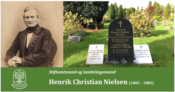 H. C. Nielsens gravsted og portrætbillede